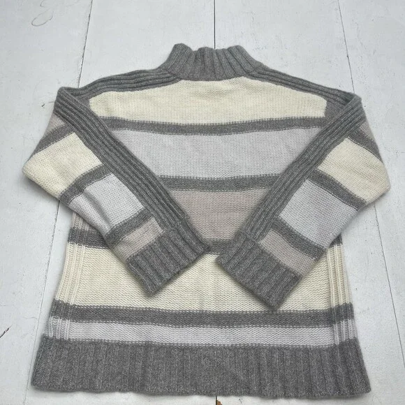 Haven Well Within Gray Ivory Light Pink Stripe Soft Sweater Women's Size Medium - Picture 7 of 7